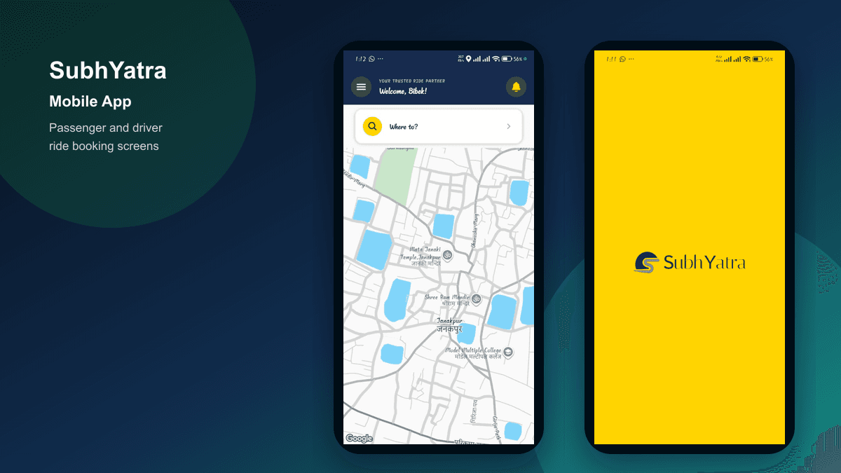 SubhYatra Ride Booking App project preview